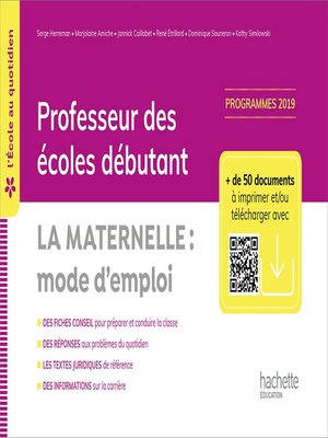 cover image of L'école au quotidien--Professeur des écoles débutants--La Maternelle mode d'emploi ePub FXL--2020
